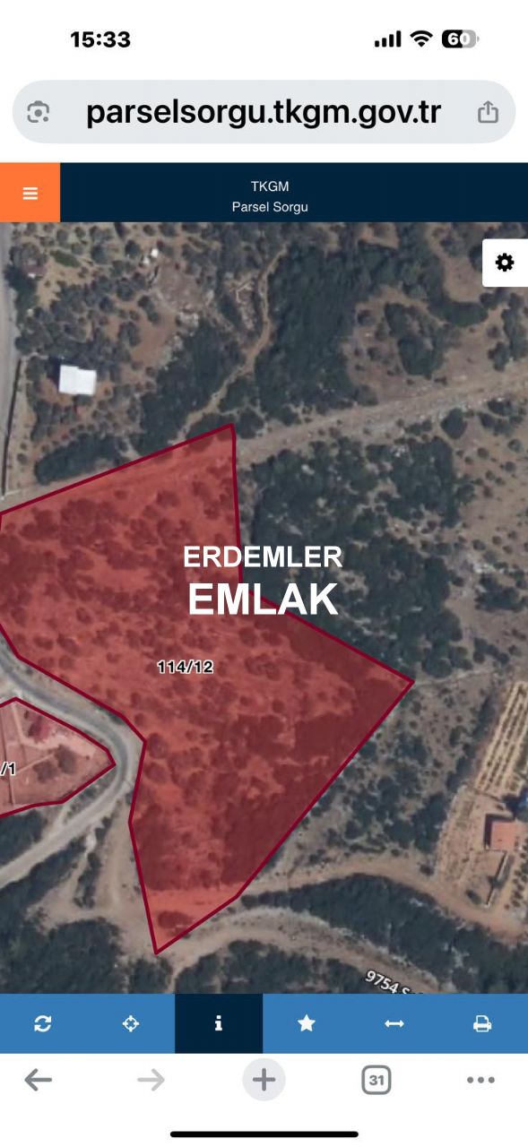 ERDEMLERDEN BORNOVA KAYADİBİNDE KÖŞE PARSEL KUPON TARLA